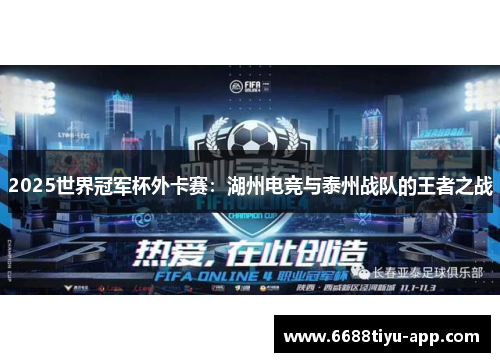 2025世界冠军杯外卡赛：湖州电竞与泰州战队的王者之战